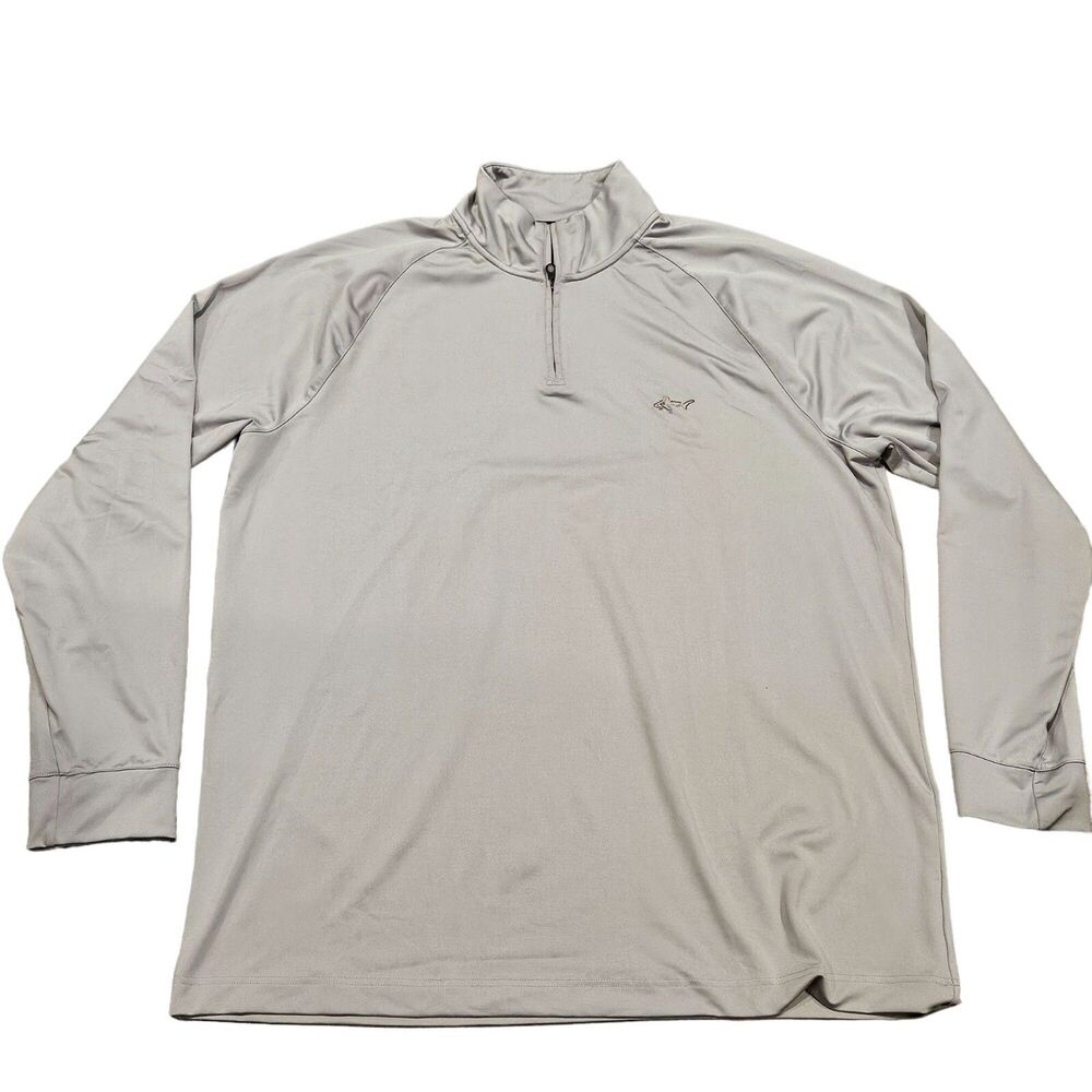 Greg Norman for Tasso Ella Men's 1/4 Zip Silver/Gry Long Sleeve Pullover Size XL